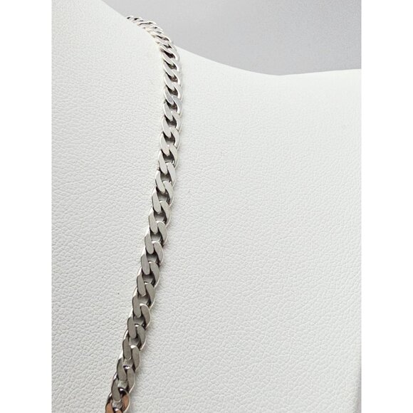 Gucci G Cut Out Round Circle Sterling Silver Charm Pendant Curb Chain Necklace - Picture 16 of 16